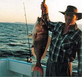 Fishing off Stewart Island, New Zealand