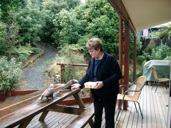 Your host at Rakiura Lodge, Stewart Island, New Zealand, Mona