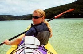 Sea kayaking, Stewart Island, New Zealand